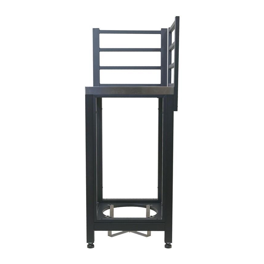 Външен ъглов модул 47 x 47 x 123 см, черен/неръждаема стомана