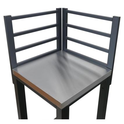 Външен ъглов модул 47 x 47 x 123 см, черен/неръждаема стомана