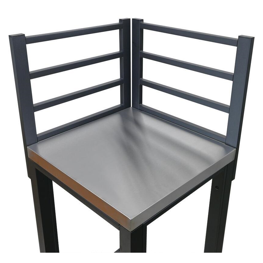 Външен ъглов модул 47 x 47 x 123 см, черен/неръждаема стомана