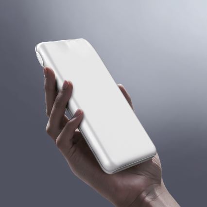Външна батерия 10000 mAh 10W Power Delivery 2xUSB-C + 1xUSB-A бял