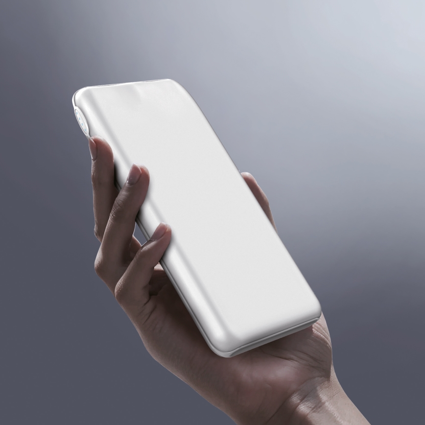 Външна батерия 10000 mAh 10W Power Delivery 2xUSB-C + 1xUSB-A бял
