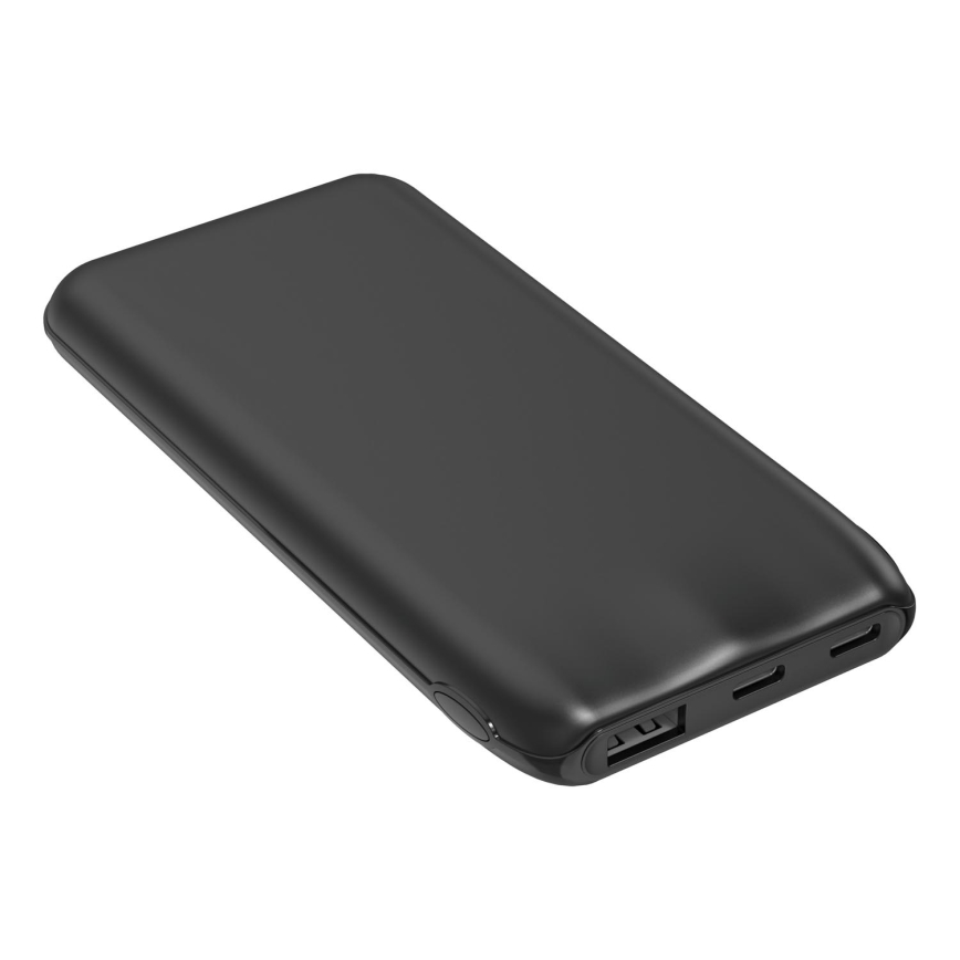 Външна батерия 10000 mAh 10W Power Delivery 2xUSB-C + 1xUSB-A черен
