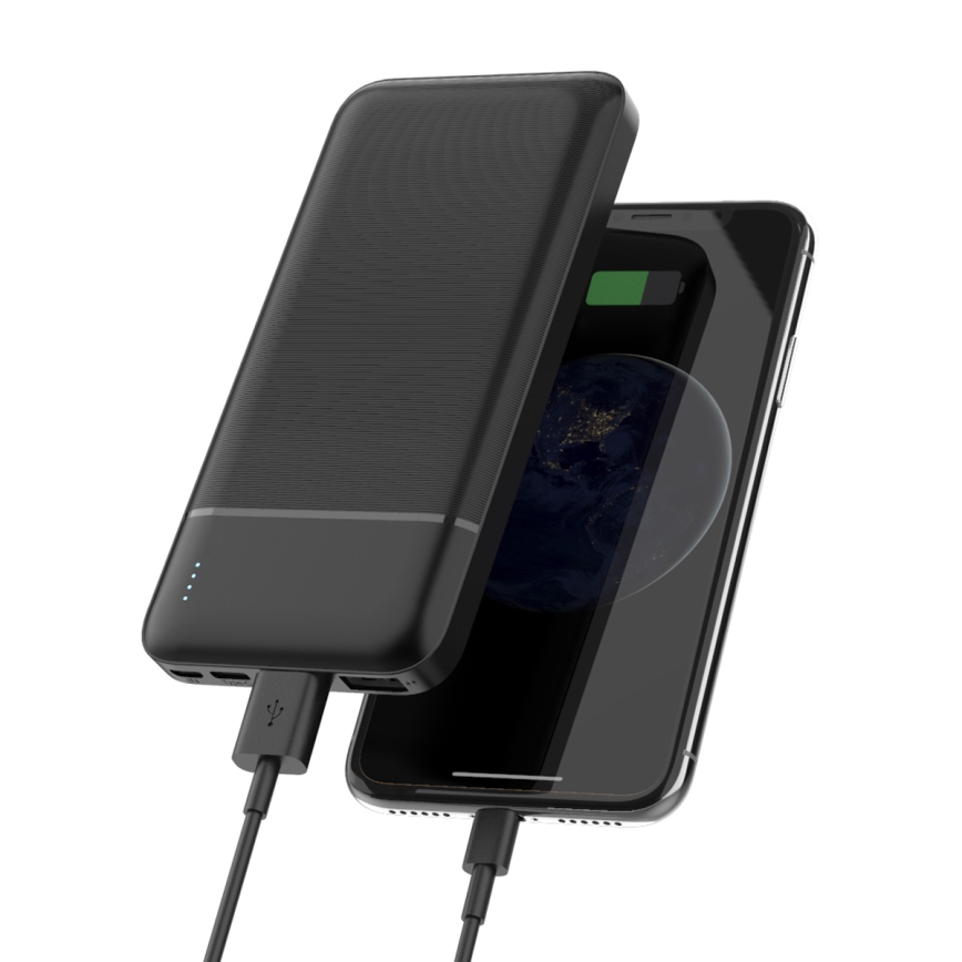 Външна батерия 10000 mAh 5V черен