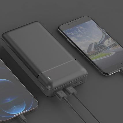 Външна батерия 30000 mAh 3,7V черна