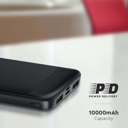 Външна батерия Power Delivery 10000mAh/22,5W/5V черен