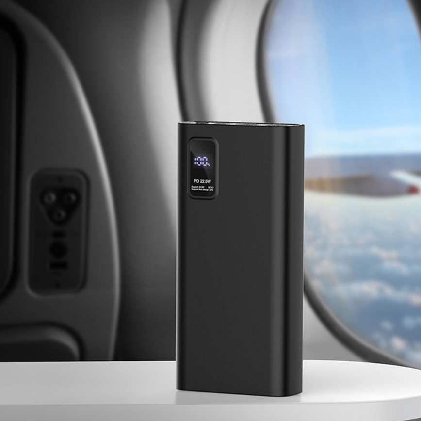 Външна батерия с LED дисплей Power Delivery 20000 mAh 3,7V черна