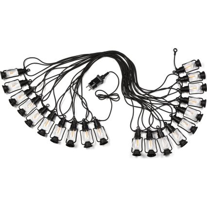 Външна декоративна гирлянда 20xLED 20m IP44 топла бяла