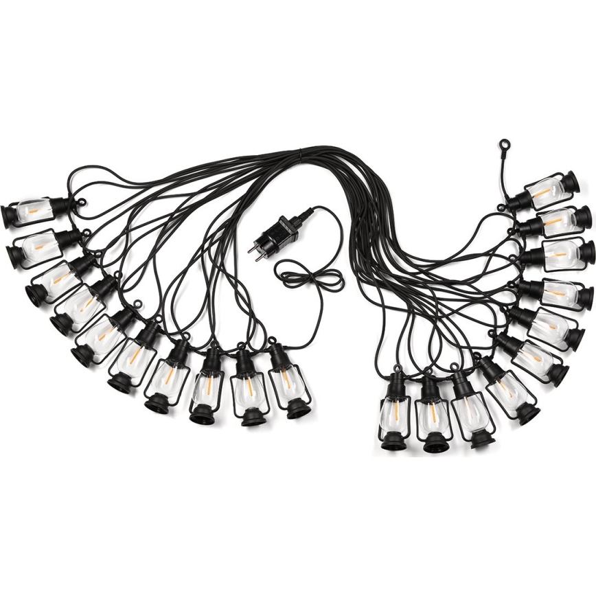 Външна декоративна гирлянда 20xLED 20m IP44 топла бяла