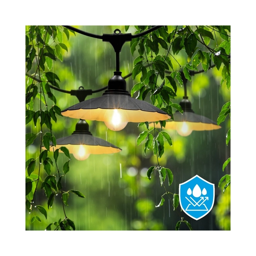 Външна декоративна гирлянда CRETE 15xE27/230V 20m IP44