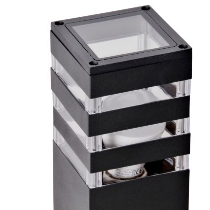LED RGBW димируема външна лампа TEKSAS 1xE27/12W/230V 2700-6500K Wi-Fi 74 см IP44 антрацит