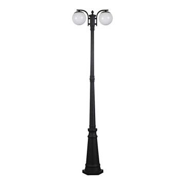 Външна лампа 2xE27/60W/230V IP44 199 см черна