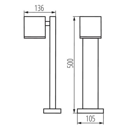 Външна лампа GORI 1xGU10/35W/230V IP44