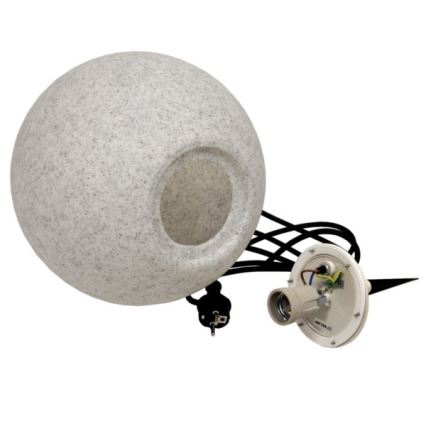 Външна лампа KULA 1xE27/60W/230V Ø 30 см IP44 сива