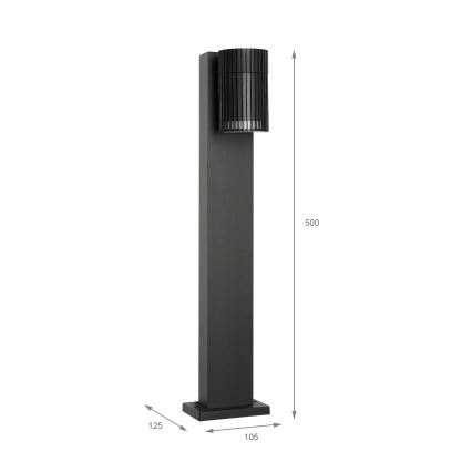 Външна лампа LANTHEA 1xGU10/11W/230V IP44 50 cm черна