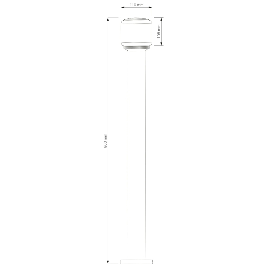 Външна лампа MADRID 1xE27/12W/230V 80 cm IP44 черна