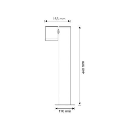 Външна лампа PINO 1xGU10/10W/230V IP44 44 cm