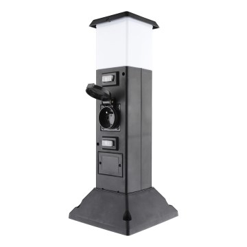 Външна лампа с 2 контакта 1xE14/15W/230V IP44 черна