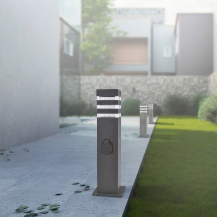 Vъншна лампа с гнездо TEKSAS 1xE27/20W/230V 44 cm IP44 антрацит