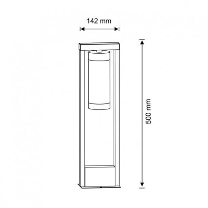 Външна лампа SPECTRA 1xE27/10W/230V IP44 50 cm