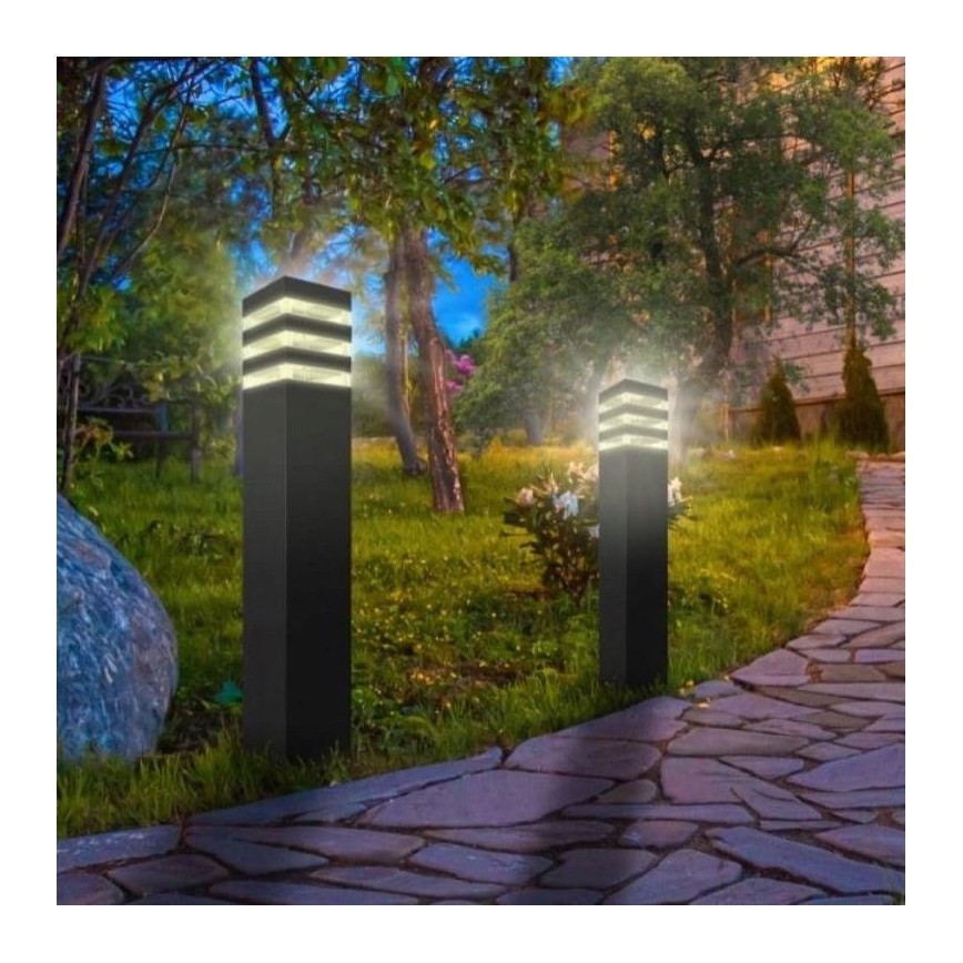 Външна лампа с сензор TEKSAS 1xE27/12W/230V IP44 44 см антрацит