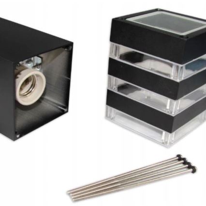 Външна лампа с сензор TEKSAS 1xE27/12W/230V IP44 44 см антрацит