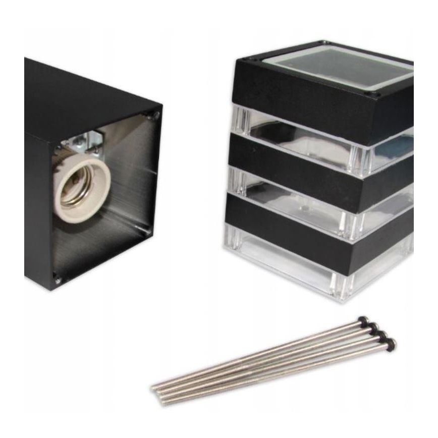 Външна лампа с сензор TEKSAS 1xE27/12W/230V IP44 44 см антрацит