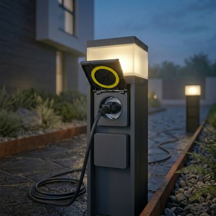 Външна лампа VESPER с 2 гнезда, 1xG9/5W/230V, IP44, 30 см, черна