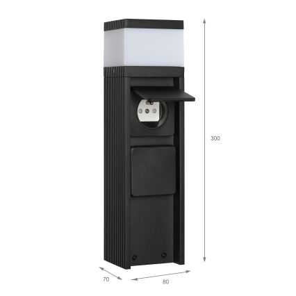 Външна лампа VESPER с 2 гнезда, 1xG9/5W/230V, IP44, 30 см, черна