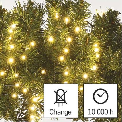 Външна LED гирлянда 400xLED/13m IP44 топла бяла светлина