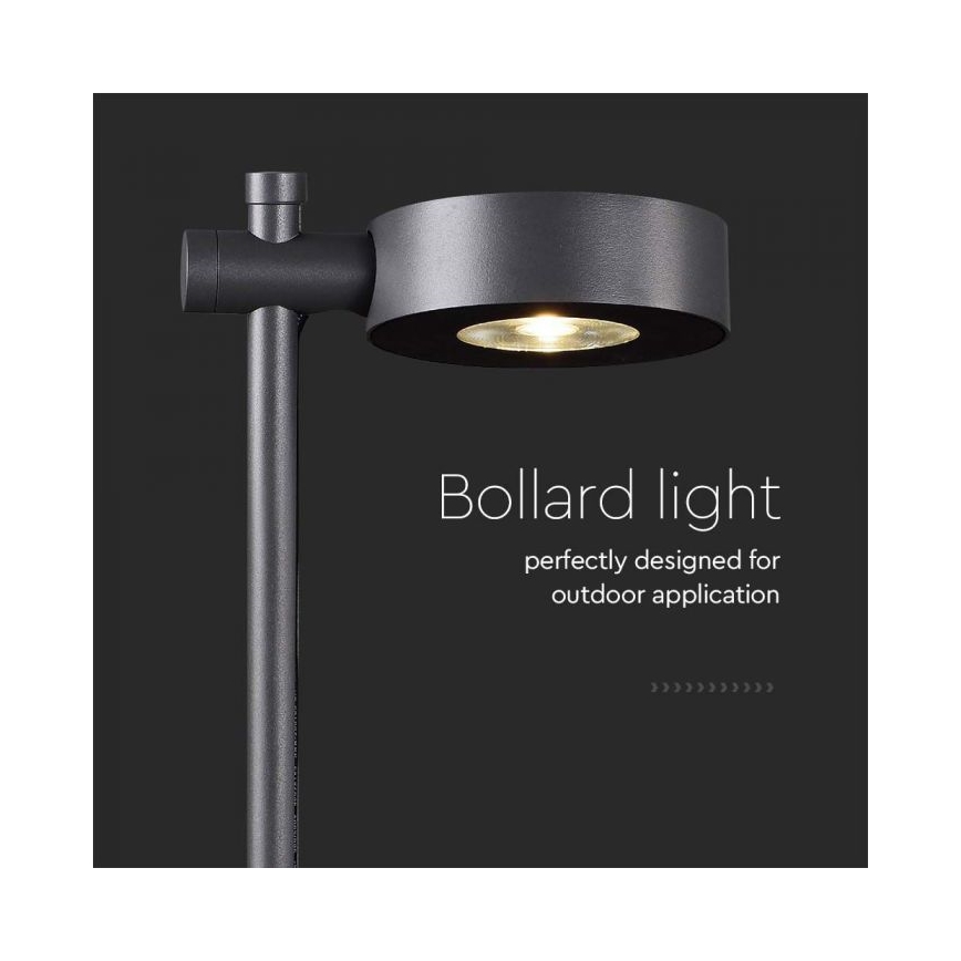 Външна LED лампа 7W/230V 4000K IP65 черна 102 см