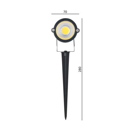 Външна LED лампа BLAKE LED/5W/230V 3000K IP65 черна