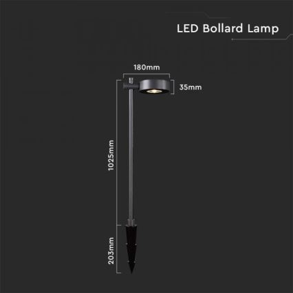 Външна LED лампа LED/7W/230V 4000K IP65 черна