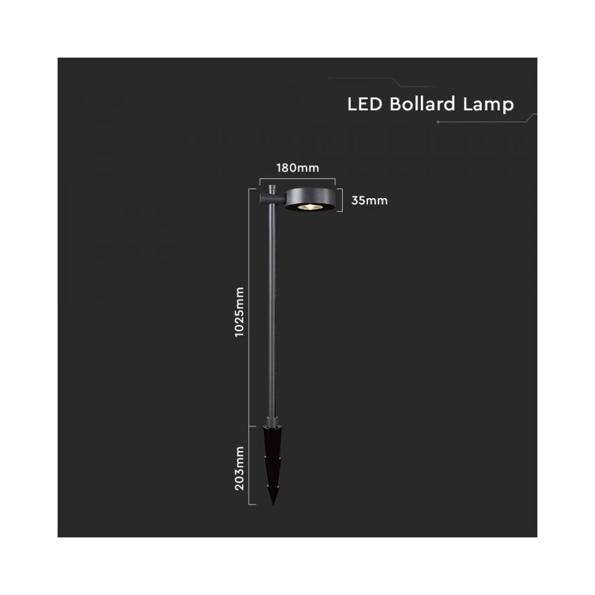 Външна LED лампа LED/7W/230V 4000K IP65 черна
