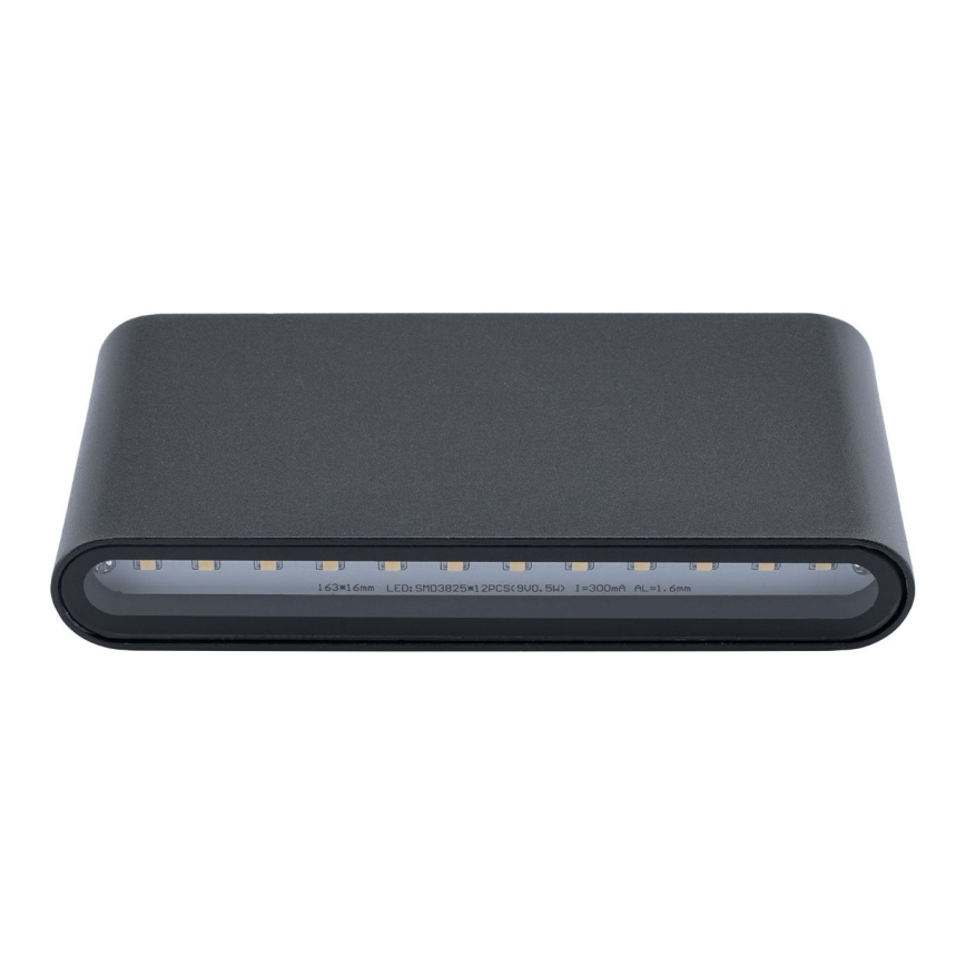 Външна LED лампа за стена FLOW 2xLED/6W/230V IP54 черна