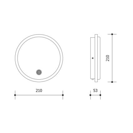 LED външно стенно осветително тяло със сензор за движение и сумрак LED/15W/230V IP65 бяло