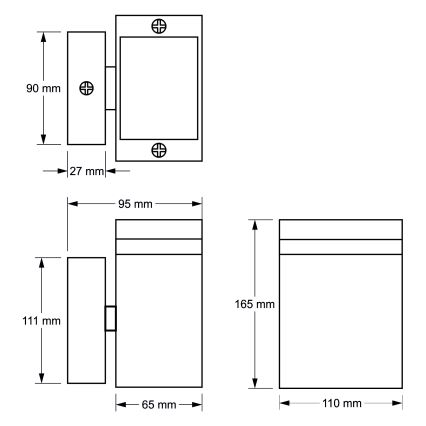 Външна стенна лампа LITEK 1xGU10/35W/230V IP44