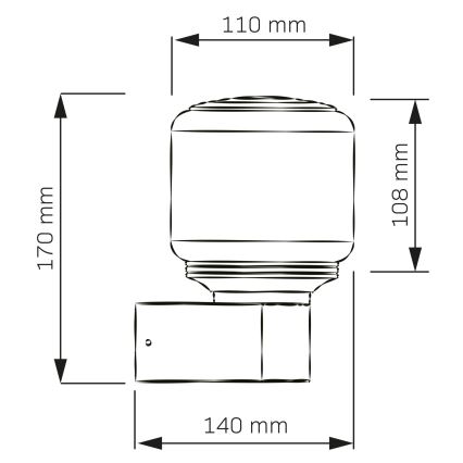 Външна стенна лампа MADRID 1xE27/12W/230V IP44, черна