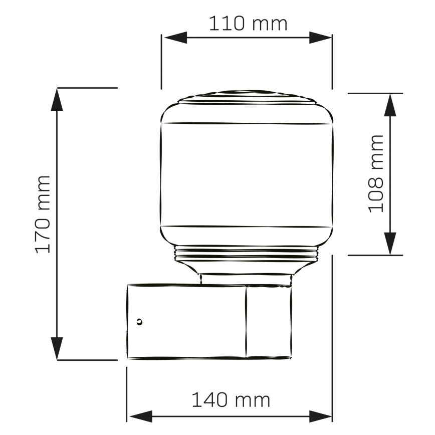 Външна стенна лампа MADRID 1xE27/12W/230V IP44, черна