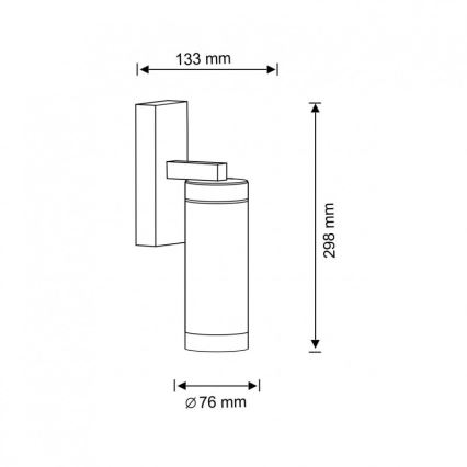 Външна стенна лампа SPECTRA 1xE27/10W/230V IP44