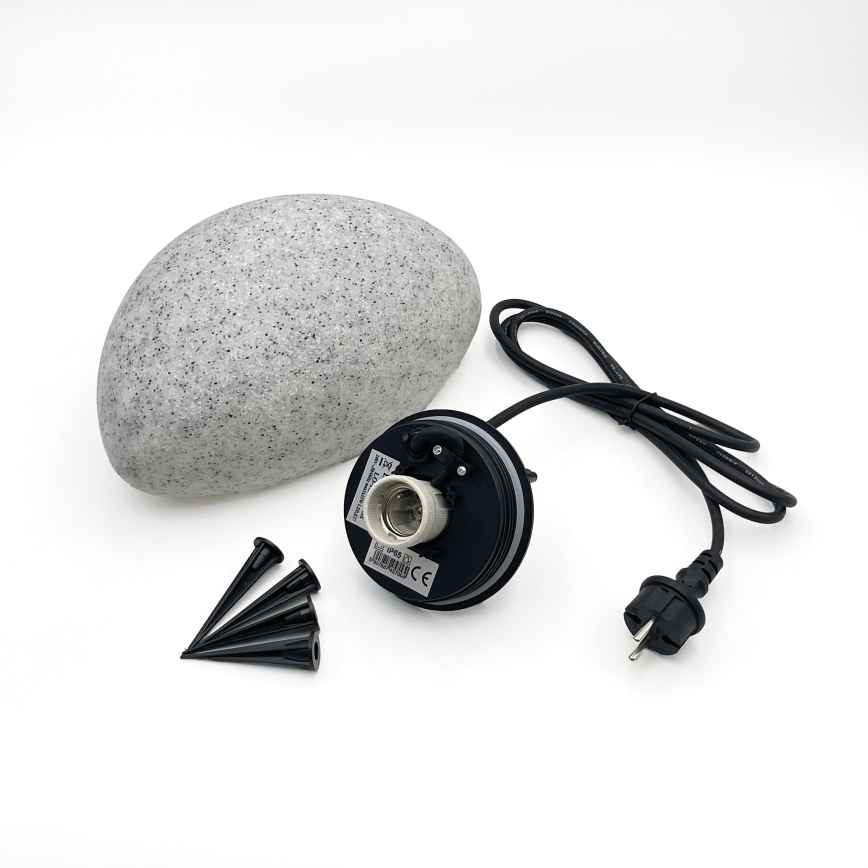 Външно декоративно осветително тяло LUMISTONE 1xE27/15W/230V IP65, диам. 26,5 cm