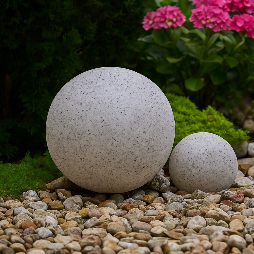 Външно декоративно осветително тяло LUMISTONE 1xE27/15W/230V IP65 диаметър 38 см