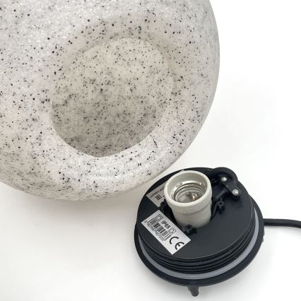 Външно декоративно осветително тяло LUMISTONE 1xE27/15W/230V IP65 Ø 25 см