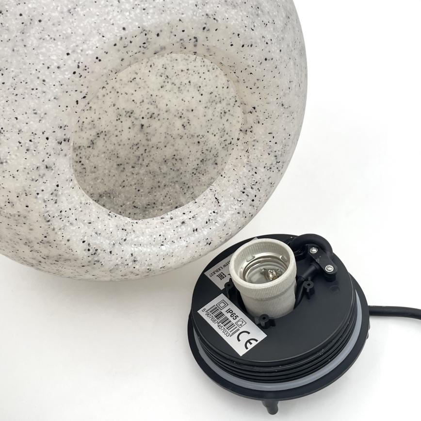 Външно декоративно осветително тяло LUMISTONE 1xE27/15W/230V IP65 Ø 25 см