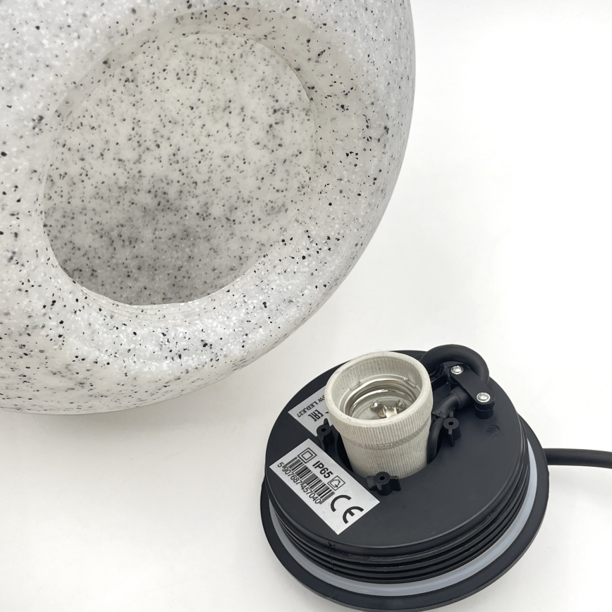 Външно декоративно осветително тяло LUMISTONE 1xE27/15W/230V IP65 Ø 28 см