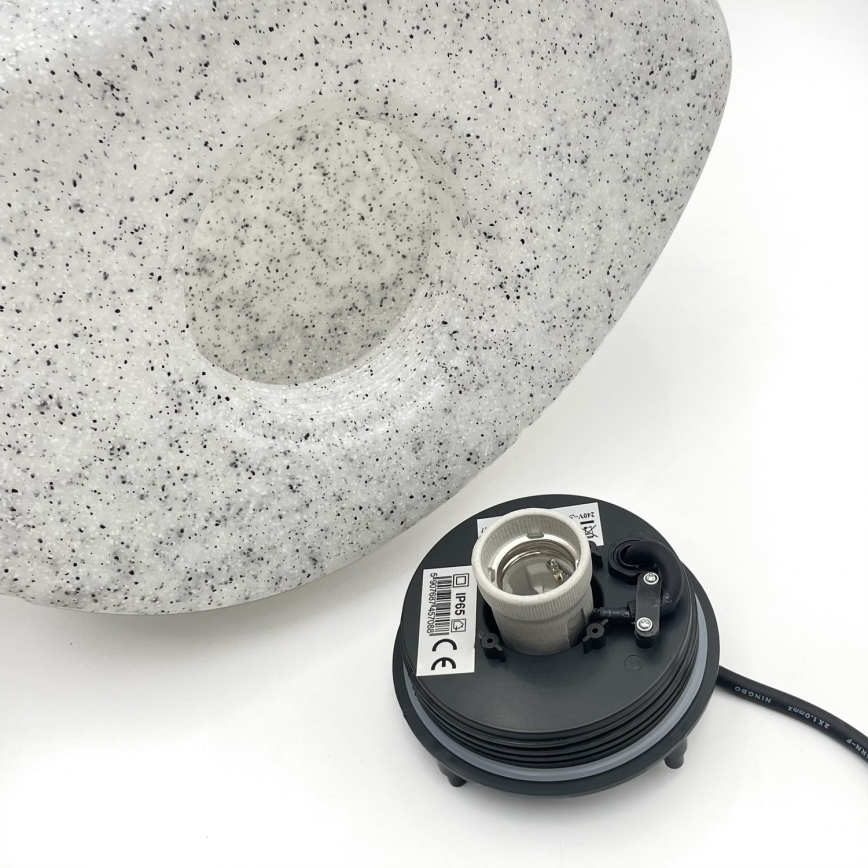 Външно декоративно осветително тяло LUMISTONE – 1xE27, 15W, 230V, IP65, Ø 38 см