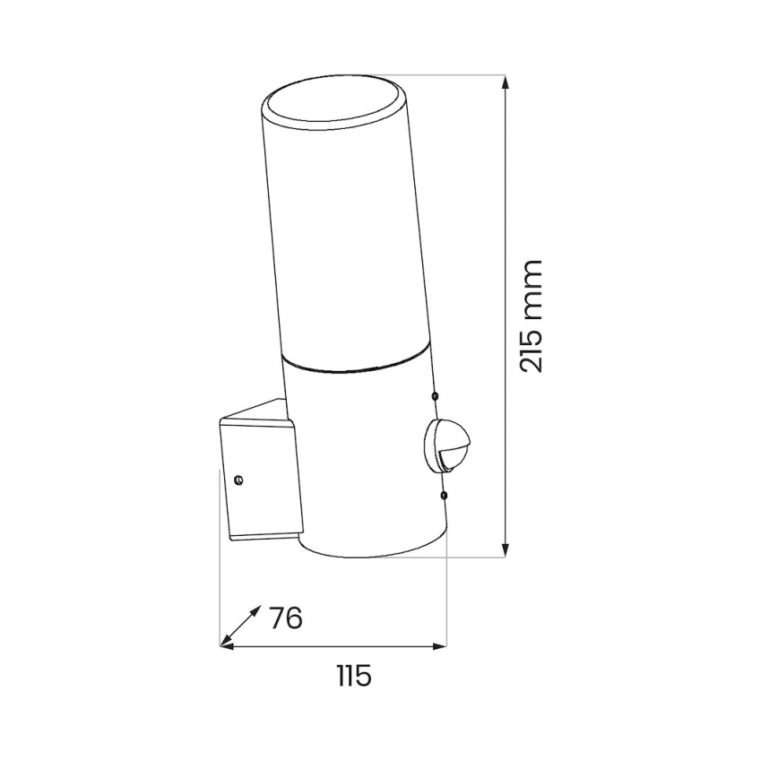 Външно стенна лампа с датчик за движение HARLEM 1xE27/60W/230V IP44 черна