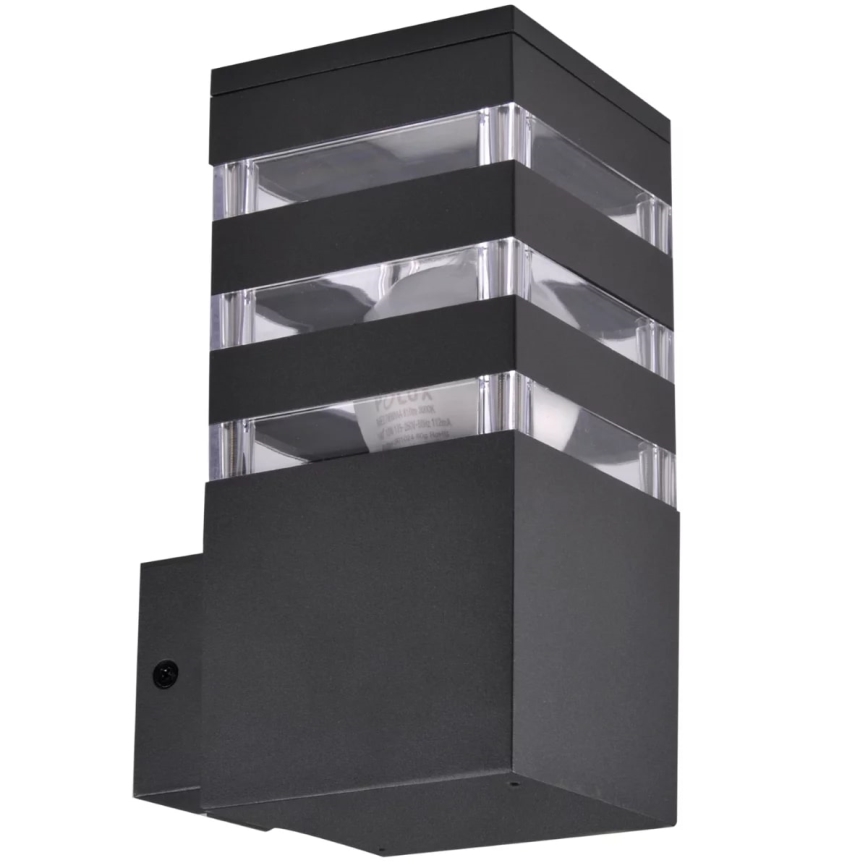 Външно стенна лампа TEKSAS 1xE27/12W/230V IP44 антрацит