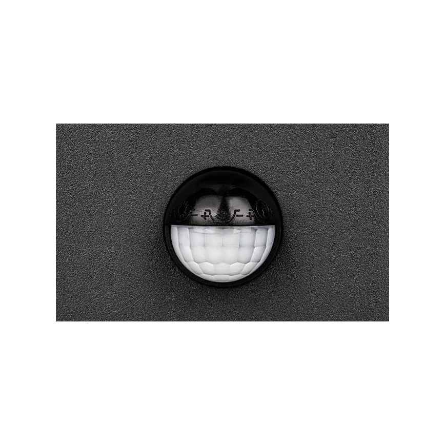 Външно стенно LED осветително тяло със сензор LED/9W/230V 4000K IP44 черно