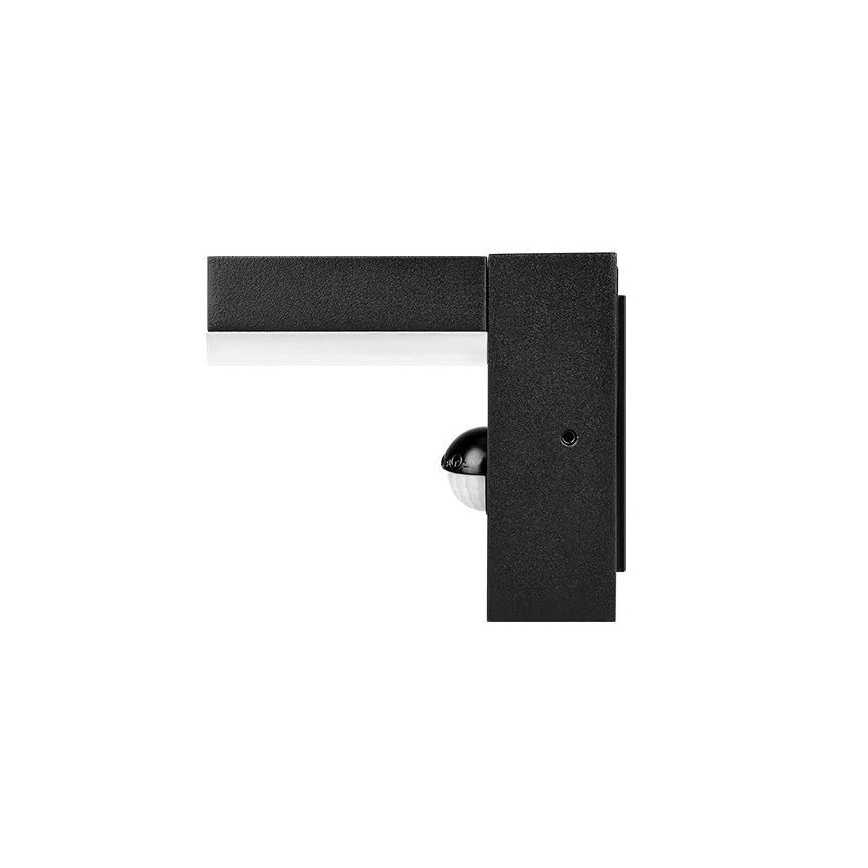 Външно стенно LED осветително тяло със сензор LED/9W/230V 4000K IP44 черно