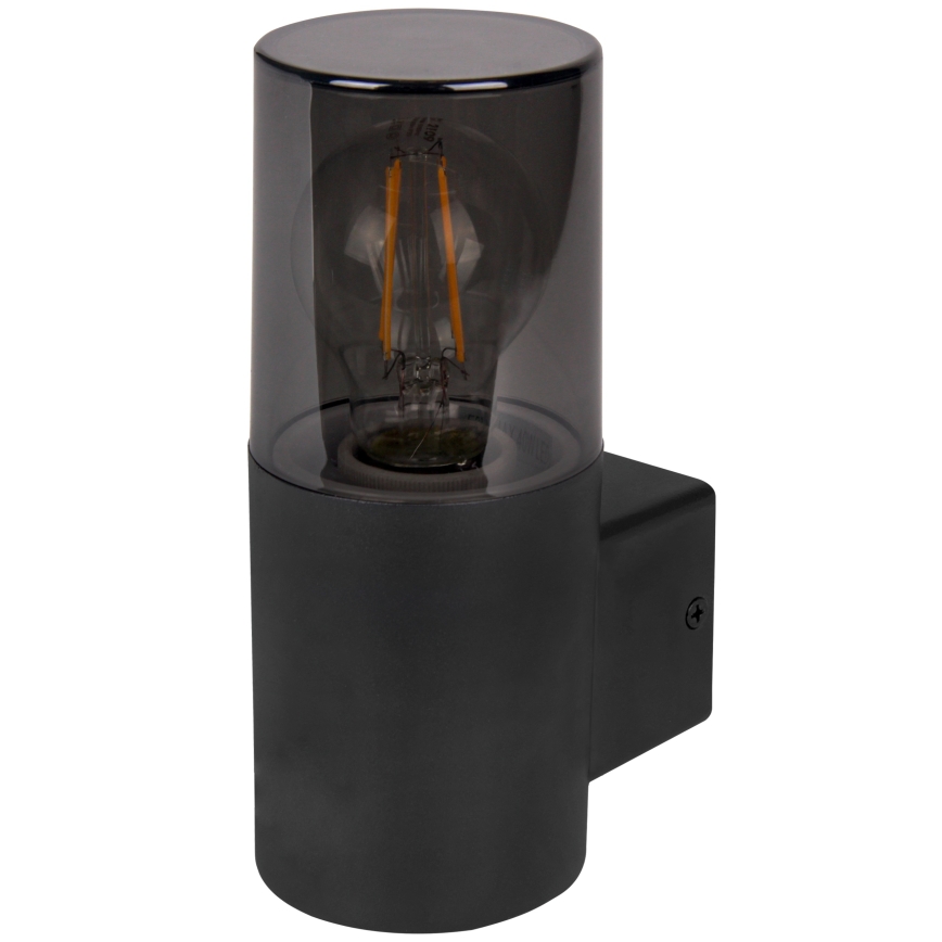 Външно стенно осветително тяло 1xE27/40W/230V IP44 черно/опушено